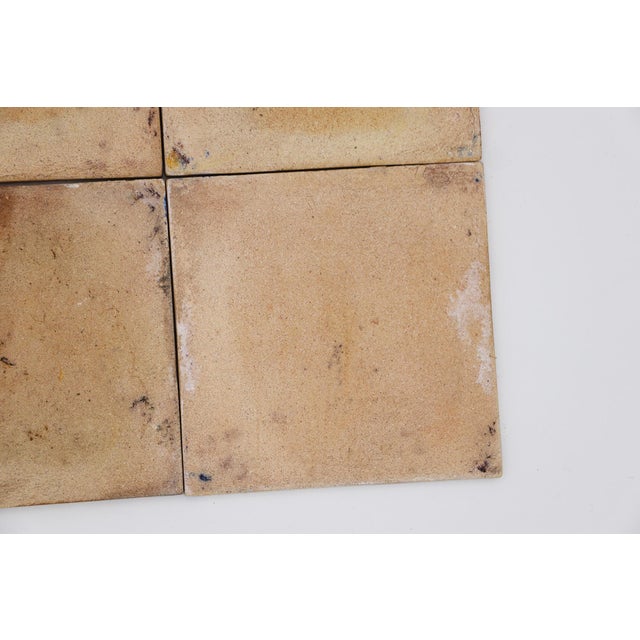 19th Century Set of Four Floral Tiles, Portuguese Baroque For Sale - Image 12 of 15