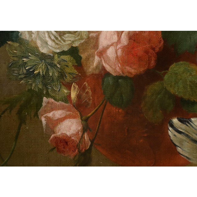 Cerchia Di Jan Van Huysum, Still Life Flowers, 1750, Oil on Canvas For Sale - Image 13 of 16
