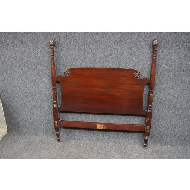 Charak Hand Made Mahogany Pineapple Poster Full Size Headboard Chairish