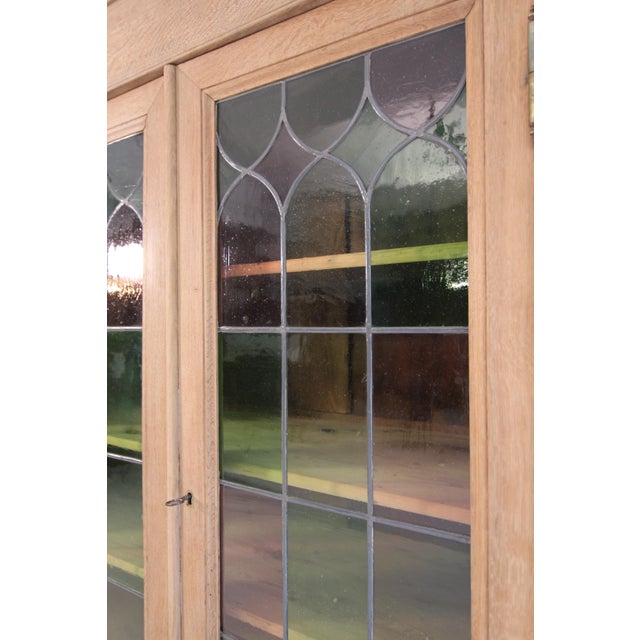 Early 20th Century Leaded Glass Display Cabinet, 1890s For Sale - Image 11 of 18