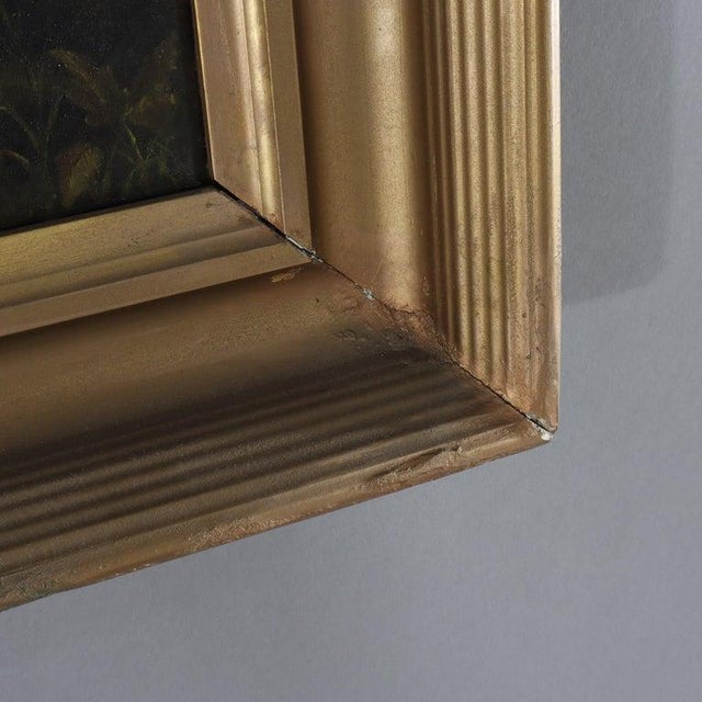 Antique Hudson River School Oil on Canvas Landscape Painting C1900 For Sale - Image 9 of 11