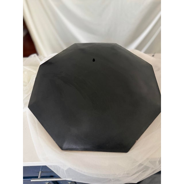 1980s Large 20.5" Vintage Octagonal Basket-Illusion Inlay Platter & Wall Art For Sale - Image 5 of 10