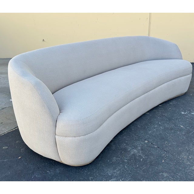 Contemporary Four Hands Curved Sofa For Sale - Image 3 of 6