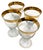 1980s Vintage Dorothy Thorpe Style Goblets With Triple Gold Bands - A Set of 4 For Sale - Image 5 of 9