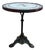 Bistro Side Table with Cast Iron Base and Mosaic For Sale