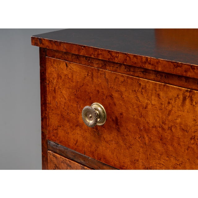 Early 19th Century Antique Sheraton Birdseye Maple Chest For Sale - Image 5 of 15