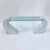 Very unique 1980s postmodern curved plaster consult table. This piece consists of two wooden pedestals in a textured...