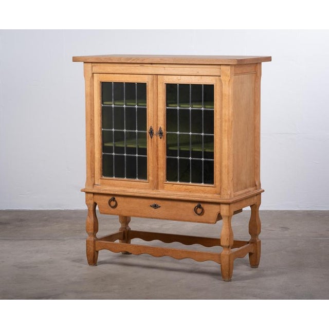 Brutalist Brutalist Oak Cabinet by Henning Kjærnulf, Denmark, 1960s For Sale - Image 3 of 13