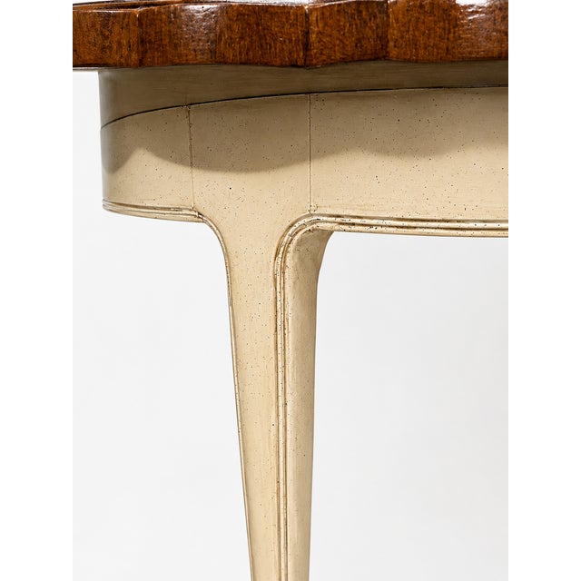 1970s Walnut French Provincial Walnut Dining Table With Parquetry For Sale - Image 12 of 14