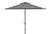 Metal Iris Fashion Line 9Ft Round Umbrella, Black & White/Chrome Pole For Sale - Image 7 of 7