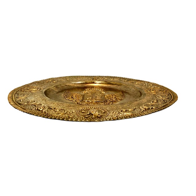 19th-Century Russian Brass Coat of Arms Plaque For Sale - Image 9 of 10
