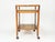 Metal Mid-Century Wood Brass and Glass Trolley attributed to Giovanni Gariboldi, 1950s For Sale - Image 7 of 10