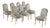 Set of 8 French Louis XV Style Painted Side Chairs, C. 1910 For Sale