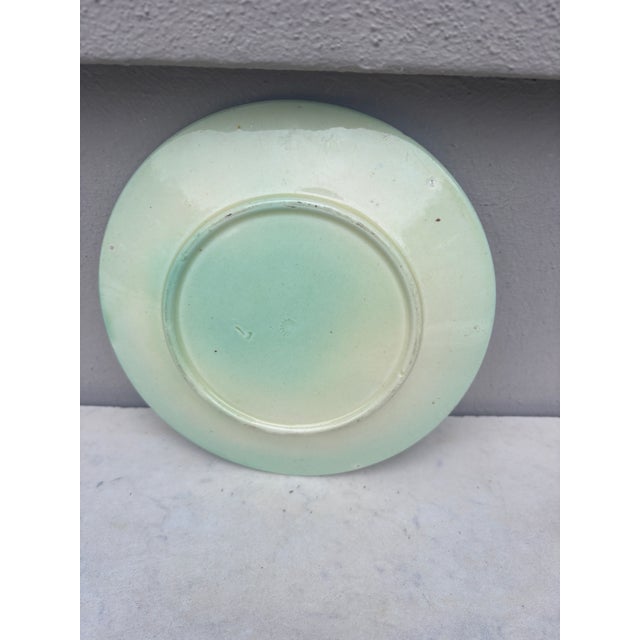 German Majolica Leaves & Ferns Plate, Circa 1890 For Sale - Image 4 of 4