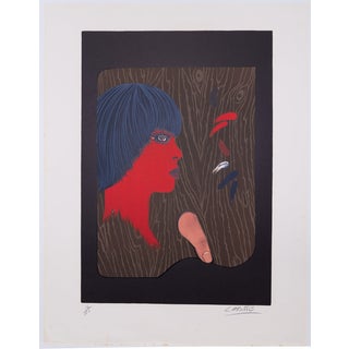 Felix Labisse, Profil rouge, Lithograph For Sale