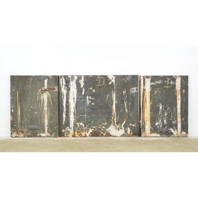 French the Plaza Hotel Cast Iron Fireback Set For Sale - Image 14 of 16