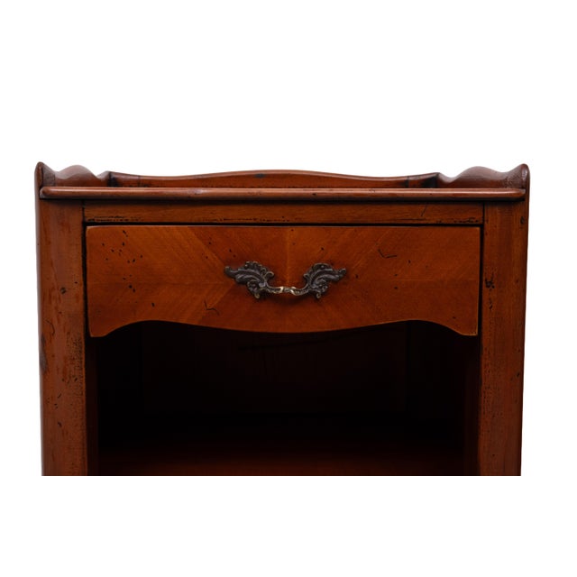 Antique Nightstands in Wood and Nutwood, France, 1950s, Set of 2 For Sale - Image 11 of 12