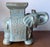 Indian Turquoise Glazed Ceramic Elephant Plant Stand For Sale - Image 3 of 7