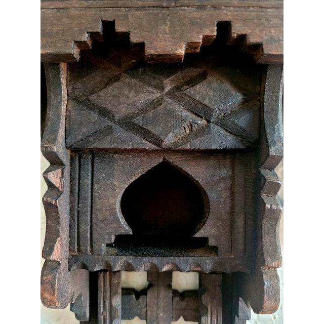 1990s 1990s Vintage Small Size Moroccan Reclaimed Wood Wall Shelf / Berber Style For Sale - Image 5 of 8