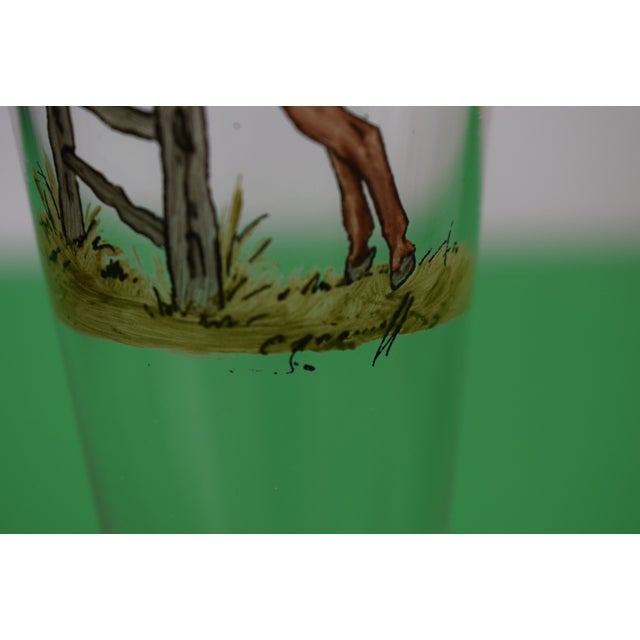 Set X 2 Abercrombie & Fitch/ Cyril Gorainoff Hand Painted Pilsner Glasses For Sale In New York - Image 6 of 6