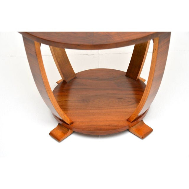 Wood Art Deco Figured Walnut Occasional Side, 1930s For Sale - Image 7 of 8