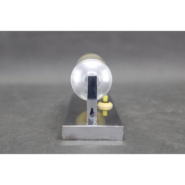 1930s Bauhaus Tubular Chrome Wall Light with Cream Glass Shade from ESČ, Former Czechoslovakia, 1930s For Sale - Image 5 of 11