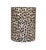 Leopard Print Gold Texture Drum Lamp Shade - 11" Top X 11" Bottom X 9" High, Linen Fabric, For Floor & Table Lamps