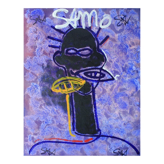Sax Berlin "SAMO Free Speech" Contemporary Homage to Basquiat and Street Art by Sax Berlin 2018 For Sale