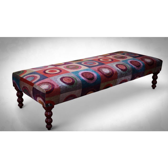 Up for grabs here is a sublime george smith standard signature small 2-seater sofa with matching large footstool in...