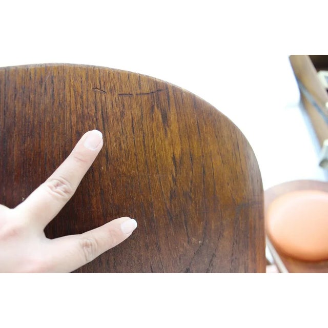 Wood Mid Century Modern Bent Plywood and Vinyl Dining Chairs For Sale - Image 7 of 13