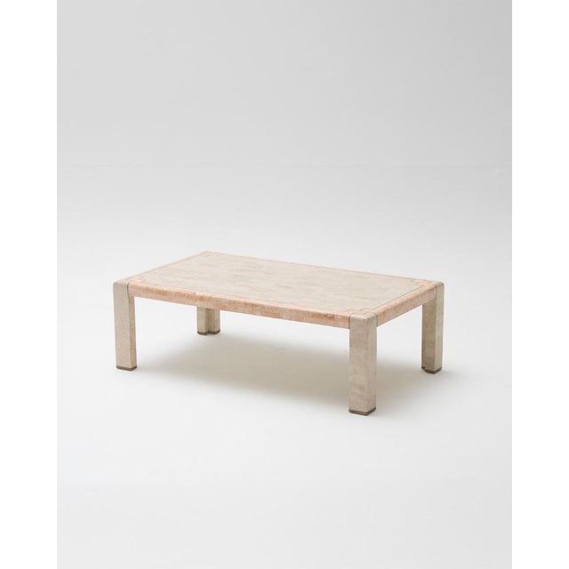 Beige Tessellated Marble Coffee Table in the style of Casa Bique, 1980s For Sale - Image 8 of 8