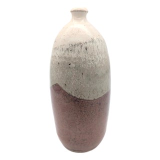 Mid 20th Century Drip-Glazed Stoneware Vase For Sale