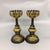 Late 20th Century Pair of Gilt Bronze Lotus Candlesticks, Dragon Phoenix Relief Candle Holders, Chinoiserie Altar Decor For Sale - Image 9 of 9