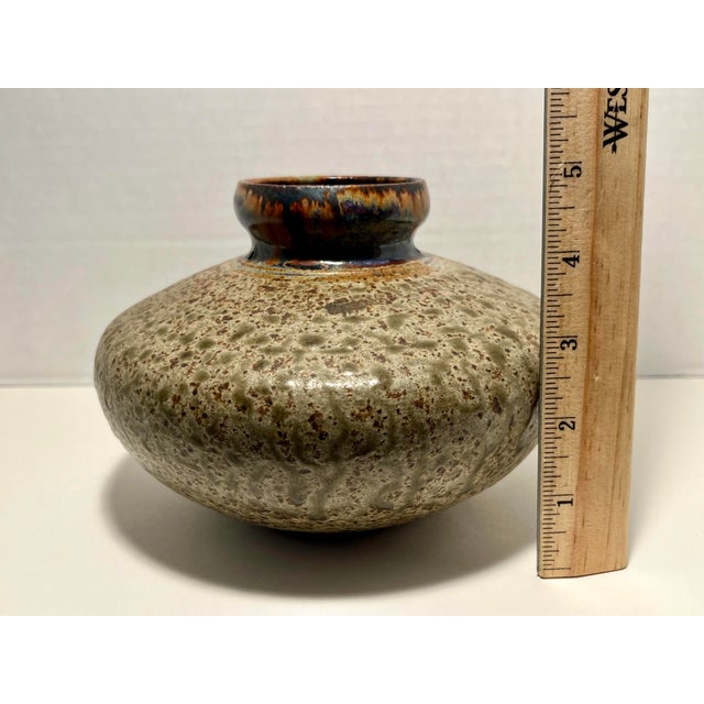 Ceramic 1990s Vintage David Salk Studio Art Pottery Ceramic Vase Signed For Sale - Image 7 of 8