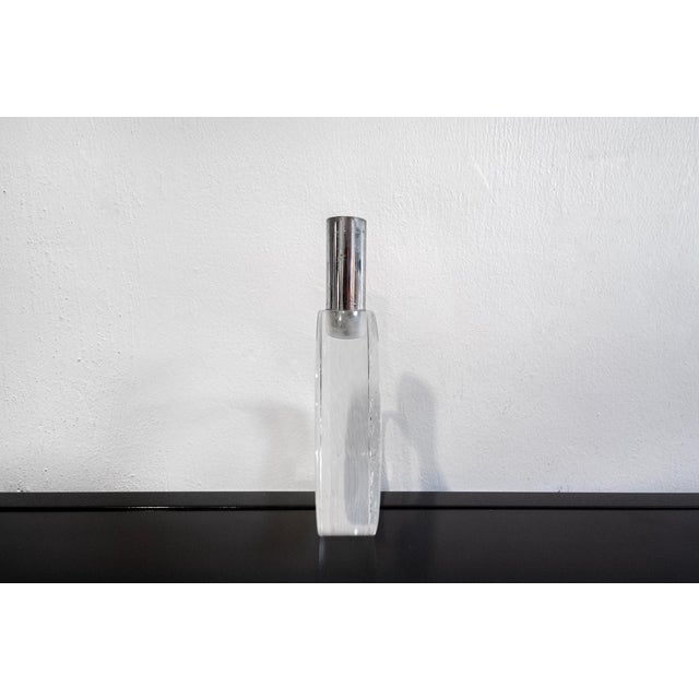 Vase in Acrylic Glass and Stainless Steel, Italy, 1970s For Sale - Image 3 of 5