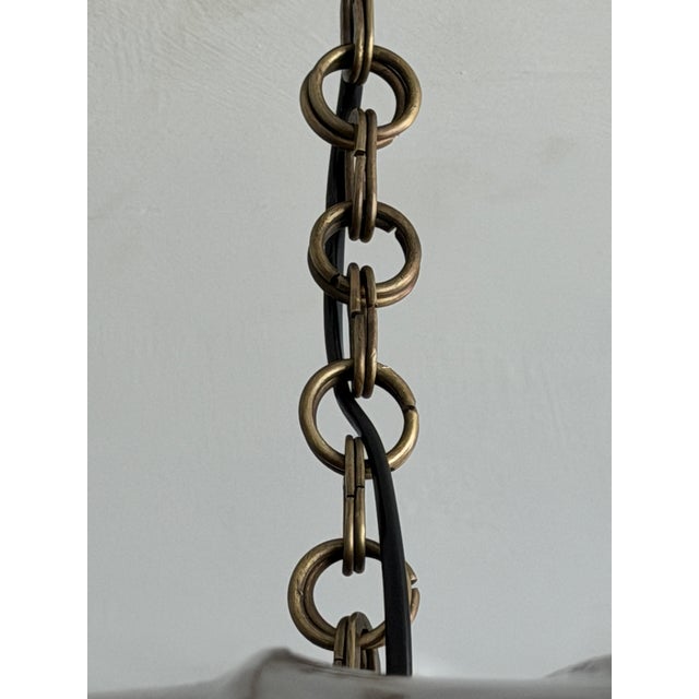 Metal Antique Brass Pendant Light, Handmade Vintage Ceiling Light Fixture For Sale - Image 7 of 14