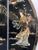 Mid 20th Century Vintage Chinoiserie Black Lacquer Room Divider Screen For Sale - Image 5 of 12