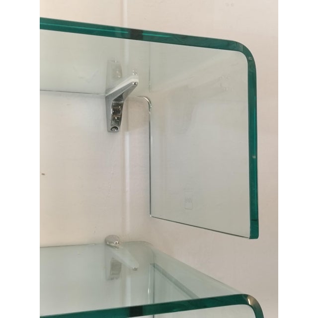 Glass Babila Shelves by Luca Casini for Fiam, Italy, 1990s, Set of 3 For Sale - Image 9 of 12