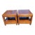 1970s Ming Style One Drawer Side Tables With Protective Glass Tops, a Pair For Sale