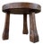 Small Brutalist Round Oak Coffee Table, 1970s For Sale