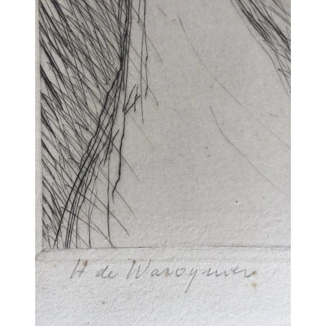 Henry de WAROQUIER (1881-1970) Portrait of a man, circa 1945 Etching on wove paper Signed in the plate at the top left...