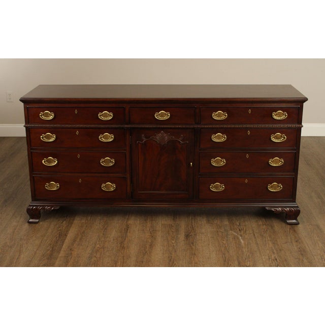 Henredon Chippendale Style Cherry Long Dresser For Sale - Image 12 of 12
