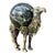 Vintage Brass Camel With Stone Sphere For Sale