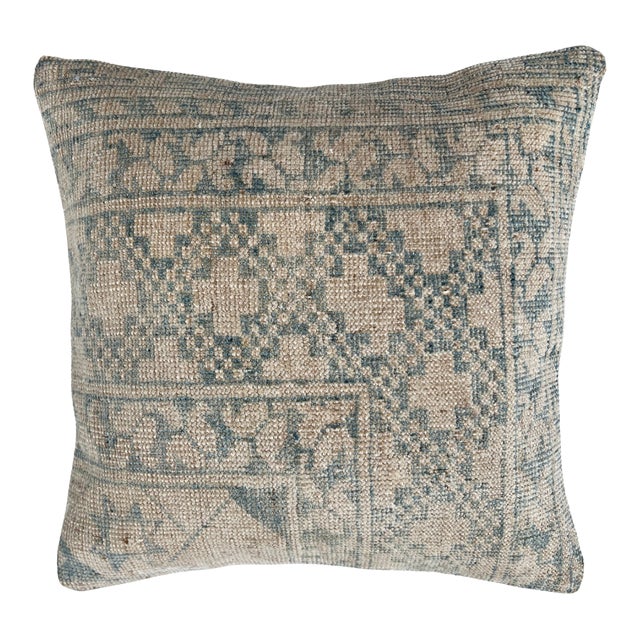 Vintage Turkish Rug Pillow For Sale