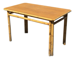 Mid-Century French Bamboo Dining Table, 1960