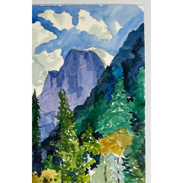 American “Half Dome” ~ Yosemite Landscape Watercolor by Mary Alice Copp For Sale - Image 3 of 5