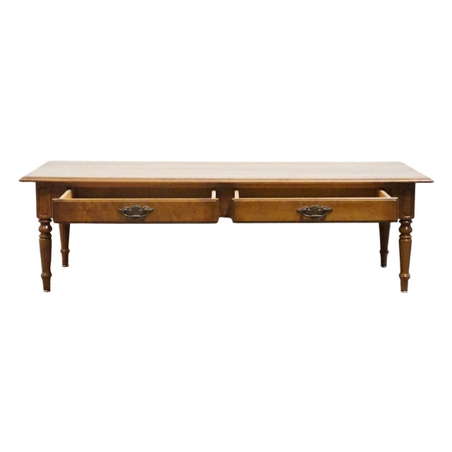Ethan Allen Classic Manor Solid Maple 56" Accent Coffee Table 15-8420 For Sale In Kansas City - Image 6 of 14