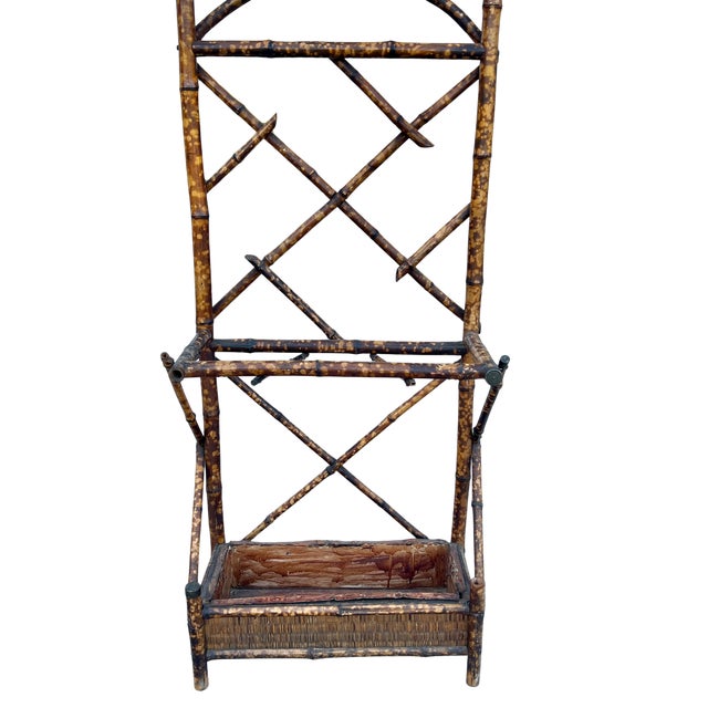 1920s English Bamboo Hall Tree For Sale - Image 4 of 10