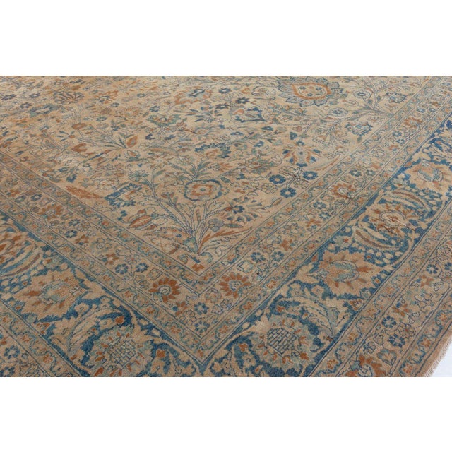 Persian Authentic 1900s Persian Kirman Handmade Wool Rug For Sale - Image 3 of 10