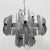 Metal Large Vintage Hanging Lamp with 16 Light Points For Sale - Image 7 of 18